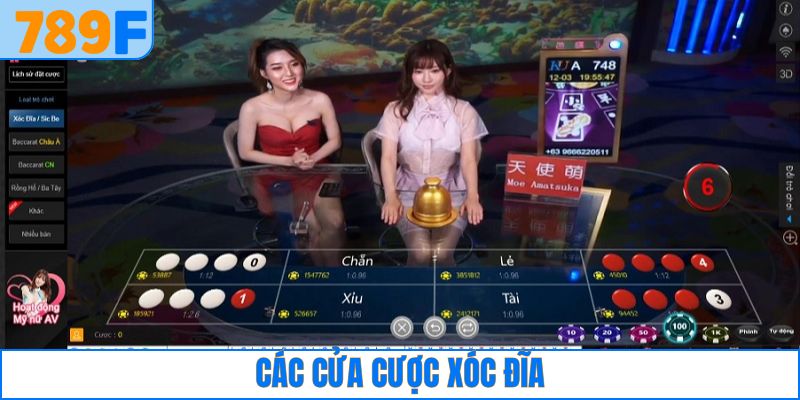 Các cửa cược Xóc đĩa