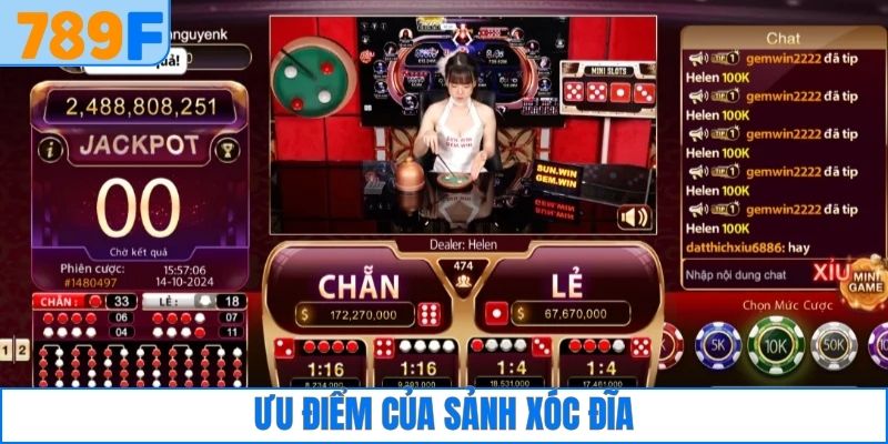 Ưu điểm của game xóc đĩa 
